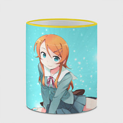 Кружка 3D Кирино Косака из OreImo, цвет: 3D-желтый кант — фото 2