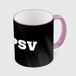 Кружка 3D PSV sport на темном фоне по-горизонтали, цвет: 3D-розовый кант