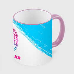 Кружка 3D AC Milan neon gradient style, цвет: 3D-розовый кант