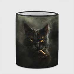 Кружка 3D Кот - Бегемот, цвет: 3D-черный кант — фото 2