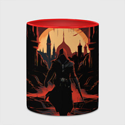 Кружка 3D Assassins creed заброшенный старый город, цвет: 3D-белый + красный — фото 2