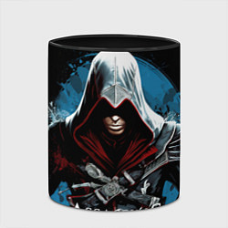 Кружка 3D Assassins creed темный синий фон, цвет: 3D-белый + черный — фото 2