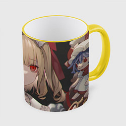 Кружка 3D Touhou Project Flandre милая, цвет: 3D-желтый кант