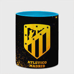 Кружка 3D Atletico Madrid - gold gradient, цвет: 3D-белый + небесно-голубой — фото 2
