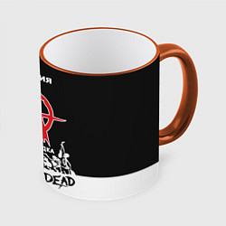 Кружка 3D Анархия - Punks not dead, цвет: 3D-оранжевый кант