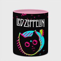 Кружка 3D Led Zeppelin - rock star cat, цвет: 3D-белый + розовый — фото 2