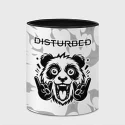 Кружка 3D Disturbed рок панда на светлом фоне, цвет: 3D-белый + черный — фото 2