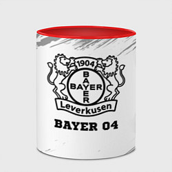 Кружка 3D Bayer 04 sport на светлом фоне, цвет: 3D-белый + красный — фото 2