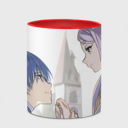 Кружка 3D Sousou no Frieren: Himmel Love, цвет: 3D-белый + красный — фото 2