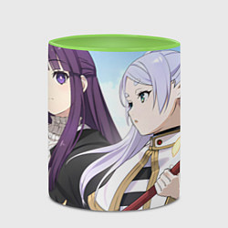 Кружка 3D Sousou no Frieren, цвет: 3D-белый + светло-зеленый — фото 2