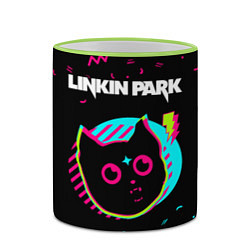 Кружка 3D Linkin Park - rock star cat, цвет: 3D-светло-зеленый кант — фото 2