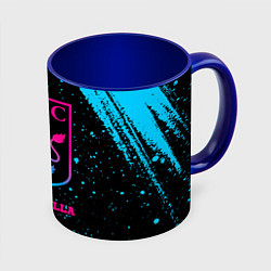 Кружка 3D Aston Villa - neon gradient, цвет: 3D-белый + синий