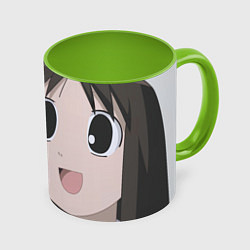 Кружка 3D Azumanga Daioh Аюму Касуга, цвет: 3D-белый + светло-зеленый
