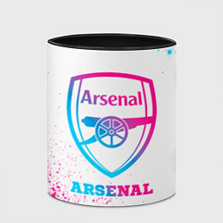 Кружка 3D Arsenal neon gradient style, цвет: 3D-белый + черный — фото 2