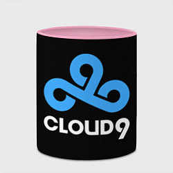 Кружка 3D Cloud9 - esports logo, цвет: 3D-белый + розовый — фото 2