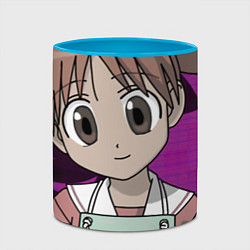 Кружка 3D Azumanga Daioh Тиё Михама, цвет: 3D-белый + небесно-голубой — фото 2