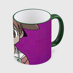 Кружка 3D Azumanga Daioh Тиё Михама, цвет: 3D-зеленый кант