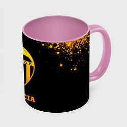 Кружка 3D Valencia - gold gradient, цвет: 3D-белый + розовый