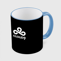 Кружка 3D Cloud9 team, цвет: 3D-небесно-голубой кант