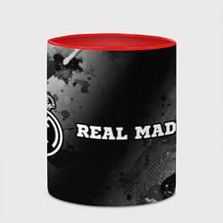 Кружка 3D Real Madrid sport на темном фоне по-горизонтали, цвет: 3D-белый + красный — фото 2