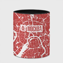 Кружка 3D Красная карта Москвы, цвет: 3D-белый + черный — фото 2
