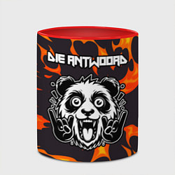 Кружка 3D Die Antwoord рок панда и огонь, цвет: 3D-белый + красный — фото 2