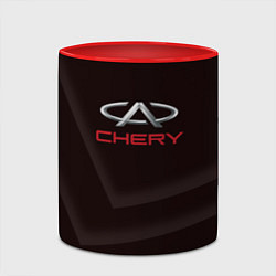 Кружка 3D Cherry - logo, цвет: 3D-белый + красный — фото 2