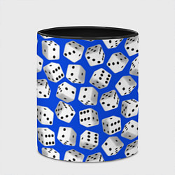 Кружка 3D Игральные кубики узор, цвет: 3D-белый + черный — фото 2