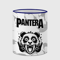 Кружка 3D Pantera рок панда на светлом фоне, цвет: 3D-синий кант — фото 2