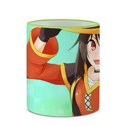 Кружка 3D Konosuba Мэгумин, цвет: 3D-светло-зеленый кант — фото 2