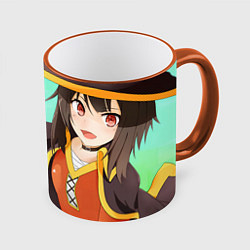 Кружка 3D Konosuba Мэгумин, цвет: 3D-оранжевый кант