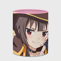 Кружка 3D Konosuba Мэгумин cute, цвет: 3D-белый + розовый — фото 2