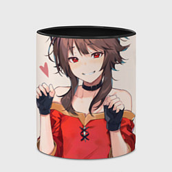 Кружка 3D Konosuba Мэгумин cute, цвет: 3D-белый + черный — фото 2