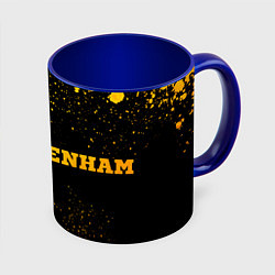 Кружка 3D Tottenham - gold gradient по-горизонтали, цвет: 3D-белый + синий