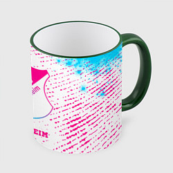 Кружка 3D Hoffenheim neon gradient style, цвет: 3D-зеленый кант