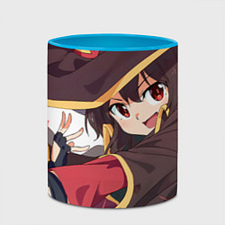 Кружка 3D Konosuba Мэгумин cute, цвет: 3D-белый + небесно-голубой — фото 2