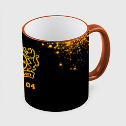 Кружка 3D Bayer 04 - gold gradient, цвет: 3D-оранжевый кант