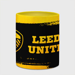 Кружка 3D Leeds United - gold gradient по-горизонтали, цвет: 3D-белый + желтый — фото 2