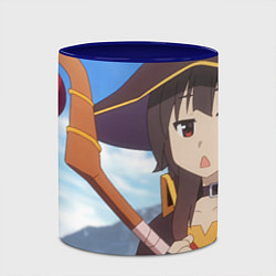 Кружка 3D Konosuba Мэгумин cute, цвет: 3D-белый + синий — фото 2