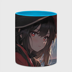 Кружка 3D Konosuba Мэгумин cute, цвет: 3D-белый + небесно-голубой — фото 2