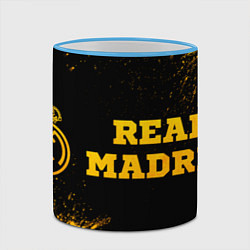 Кружка 3D Real Madrid - gold gradient по-горизонтали, цвет: 3D-небесно-голубой кант — фото 2