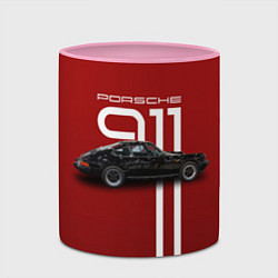 Кружка 3D Ретро автомобиль Porsche, цвет: 3D-белый + розовый — фото 2