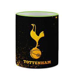 Кружка 3D Tottenham - gold gradient, цвет: 3D-светло-зеленый кант — фото 2