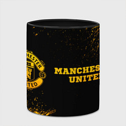 Кружка 3D Manchester United - gold gradient по-горизонтали, цвет: 3D-белый + черный — фото 2