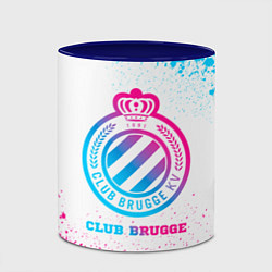 Кружка 3D Club Brugge neon gradient style, цвет: 3D-белый + синий — фото 2
