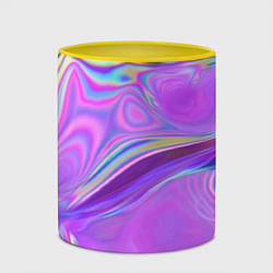 Кружка 3D Неоновый розовый бензин, цвет: 3D-белый + желтый — фото 2
