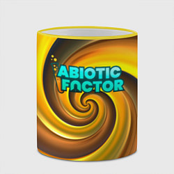 Кружка 3D Abiotic Factor желтый фон, цвет: 3D-желтый кант — фото 2