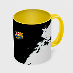 Кружка 3D Barcelona fc краски спорт, цвет: 3D-белый + желтый