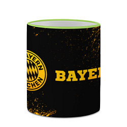 Кружка 3D Bayern - gold gradient по-горизонтали, цвет: 3D-светло-зеленый кант — фото 2