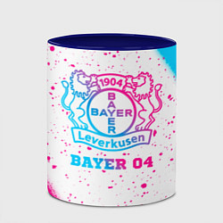 Кружка 3D Bayer 04 neon gradient style, цвет: 3D-белый + синий — фото 2